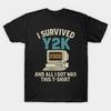 Asian Size Men Black Print T-shirt I Survived Y2K And All I Got Was This T-Shirt – Funny Retro Millennium Tee No-Cut Heat Transfer Print Cotton Tshirt
