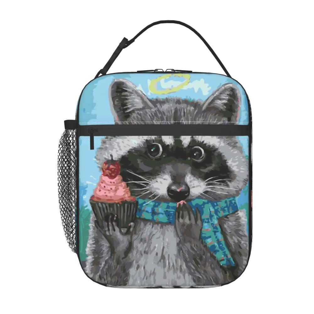 

Little Raccoon Eat Cupcake Lunch Bag Funny Lunch Box for Girls Boys Insulated Lunch Bag for Shcool Picnic Food Bag One Size 26x21x11CM бежевый