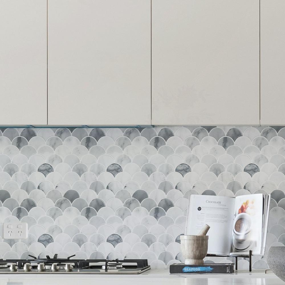 Self Adhesive Imitation Wall Tiles PVC Kitchen Backsplash New Wall Stickers  For Home Decor