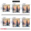 2pcs,2D Plane Printing Print Curtains Christmas Tree Snow Winter Sunset (3) 100% Polyester (without Rod) Festive Use for