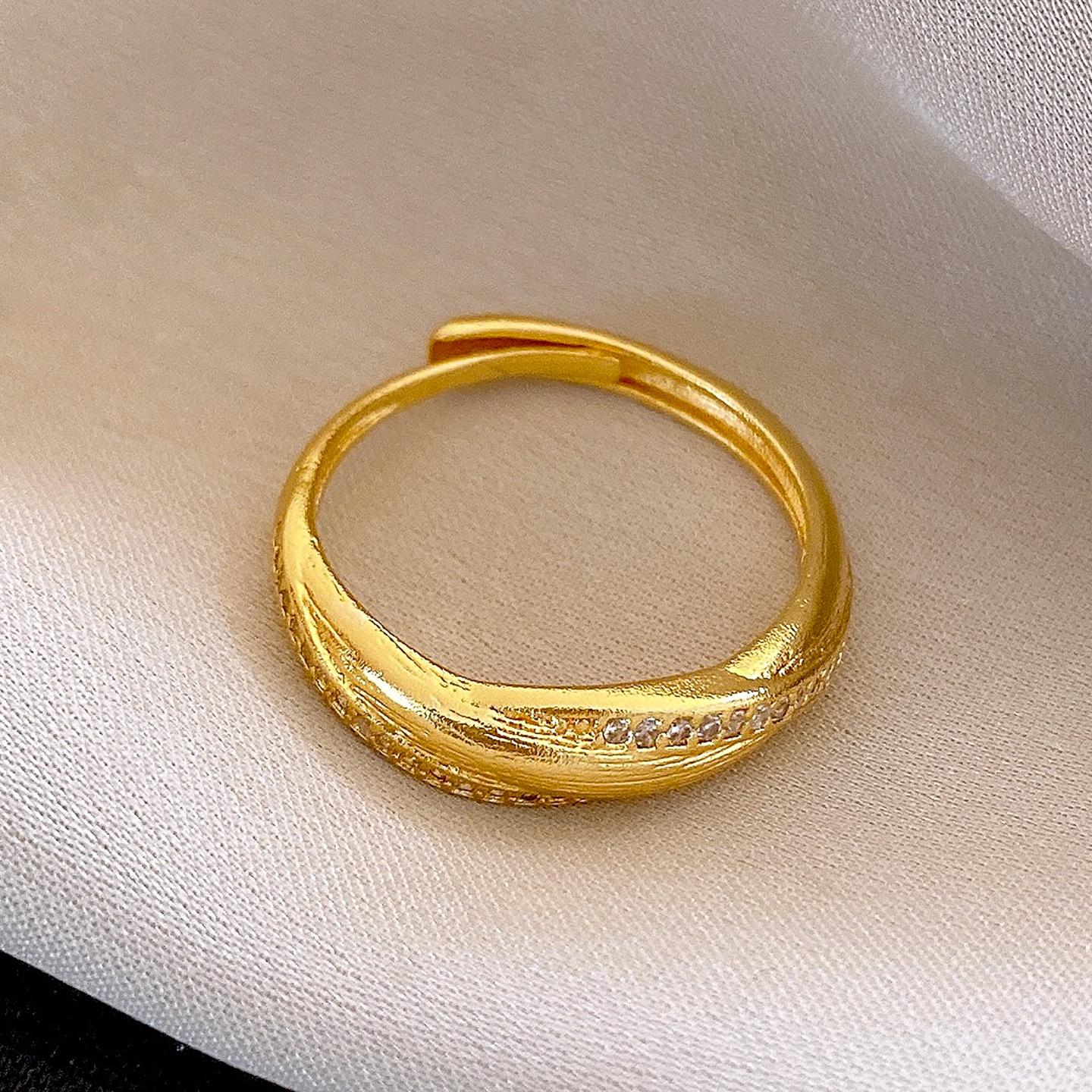 24K цирк*****ль открытое кольцо нишевое кольцо ювелирные изделия в придворном стиле