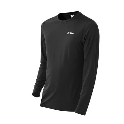 Li Ning Bequemes Lässiges Rundhals Einfaches Herbst Winter Fleece Atmungsaktives Fitnessshirt Herren Tops LNXY029-1