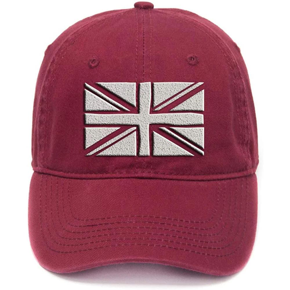 

Lyprerazy Union Jack Flag Washed Cotton Adjustable Unisex Women Unisex Hip Hop Cool Flock Printing Baseball Cap