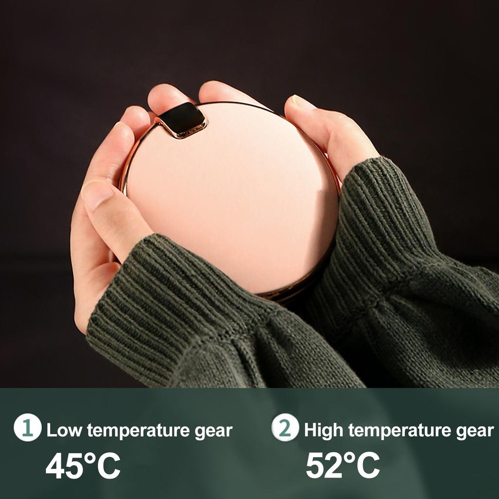 Multifunctional Hand Warmer 2 Temperature Modes Fast Heating 3 In 1 Mini Portable Makeup Mirror