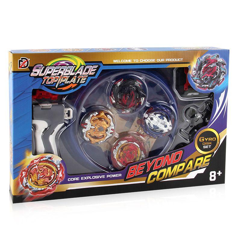 Premium Quality 4 In 1 Metal Beyblade Burst Arena Gyro Fighting Gyroscope Set
