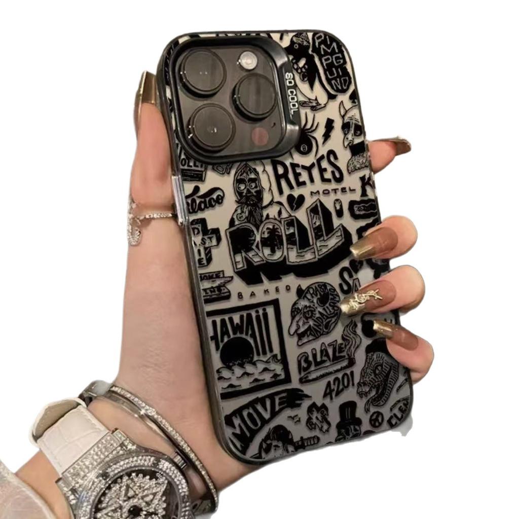 Graffiti horror island for iphone17 mobile phone case Apple 16promax/15 anti-drop 14pro13 Europe and America 12
