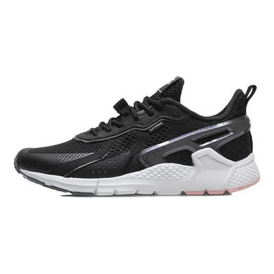 LiNing Breathable Mesh Low-Top Running Shoes Women Sneaker Black White AGLR102-2