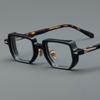 Vintage Personalized Fashion Thick Plate Square High-Quality Eyeglass Frame Optical Prescription Anti Blue Light Glasses