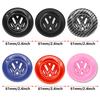 hijk1 ABS Carbon Fiber Pattern Car Logo Steering Wheel Decoration Sticker Accessories For VW R Gti Line Passat Golf 5 6 Polo Scirocco