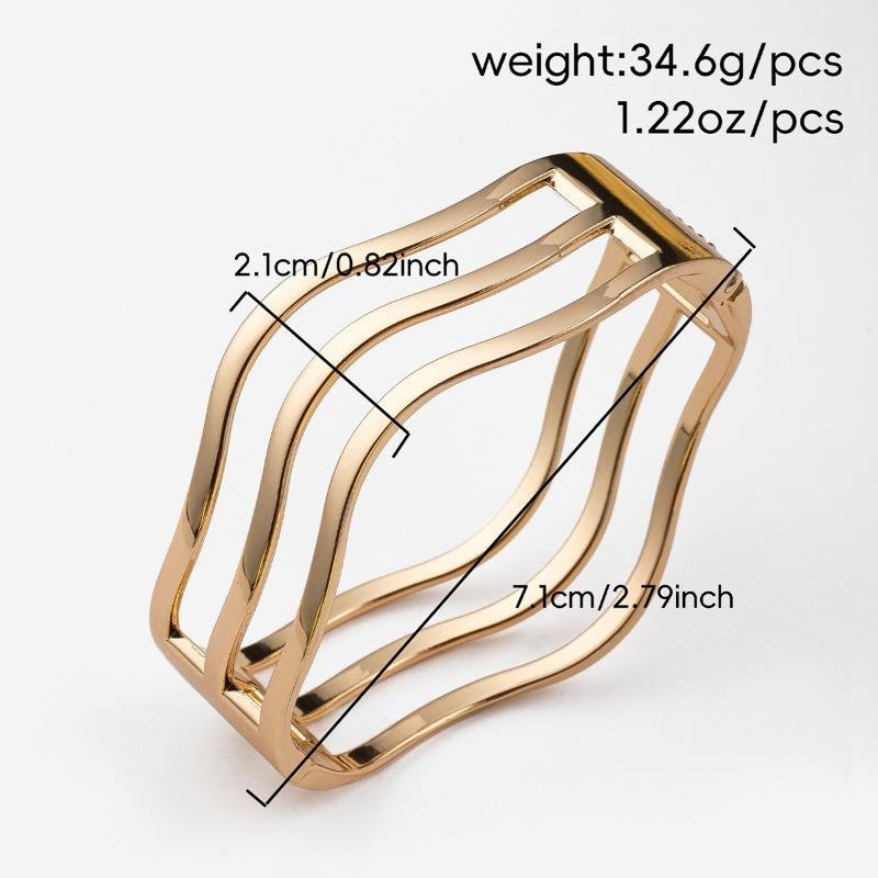 Alloy round bracelet new accessory women's irregular wind bracelet open bracelet