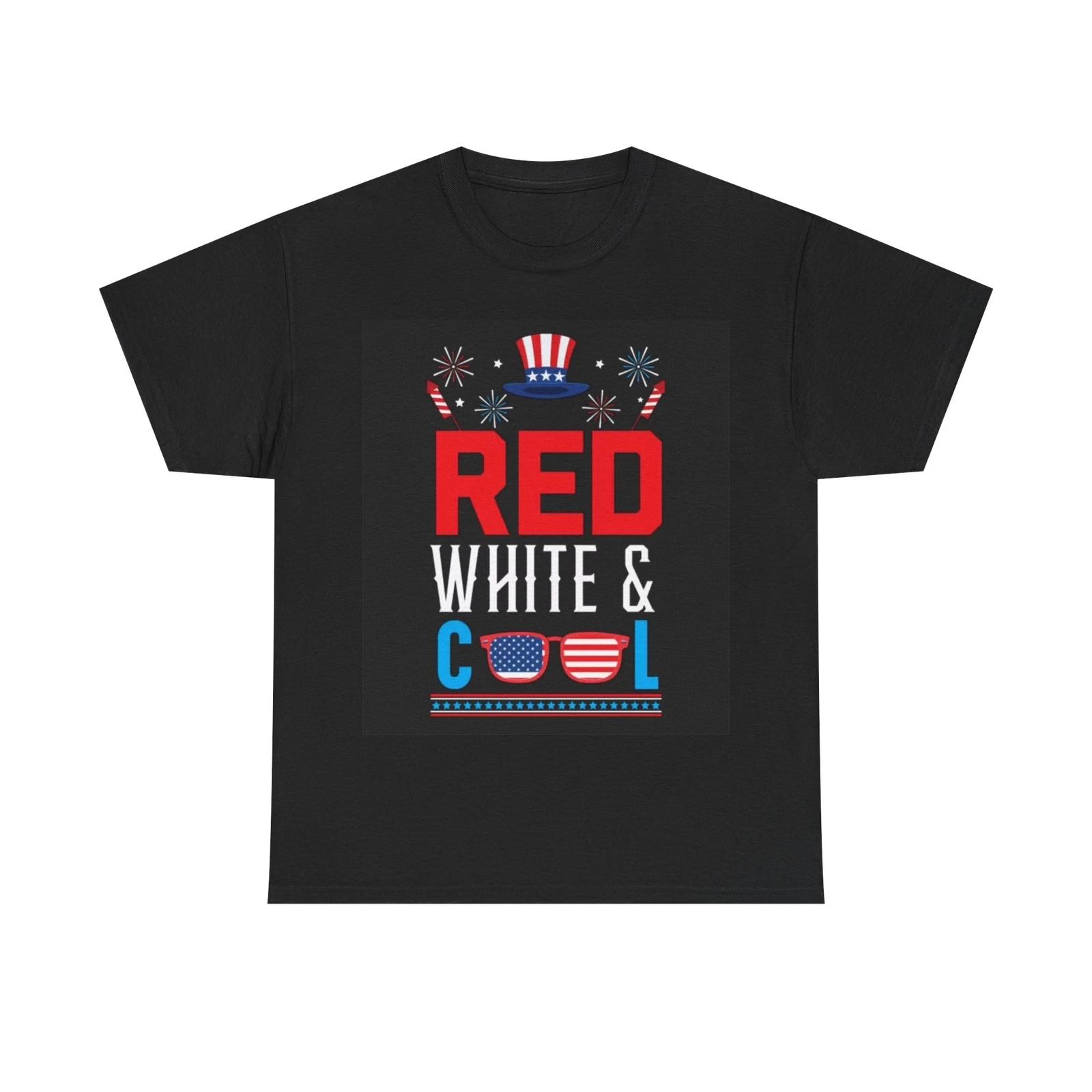 Men s and Women s T-shirts Red White And Cool S