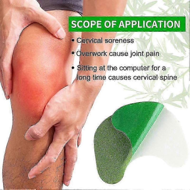36pcs Wormwood Heat Patches for Knee Pain Relief, Warming Herbal Plaster for Back Neck Muscle Pain, Reusable Heat Therapy Patches