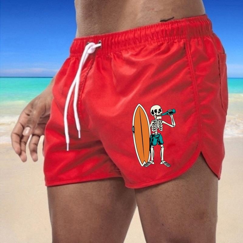 

BBK-73 Летние новые мужские быстросохнущие плавки спортивные штаны купальный костюм пляжные шорты шорты для бега спортивные креативный баскетбольный принт 4XL красный