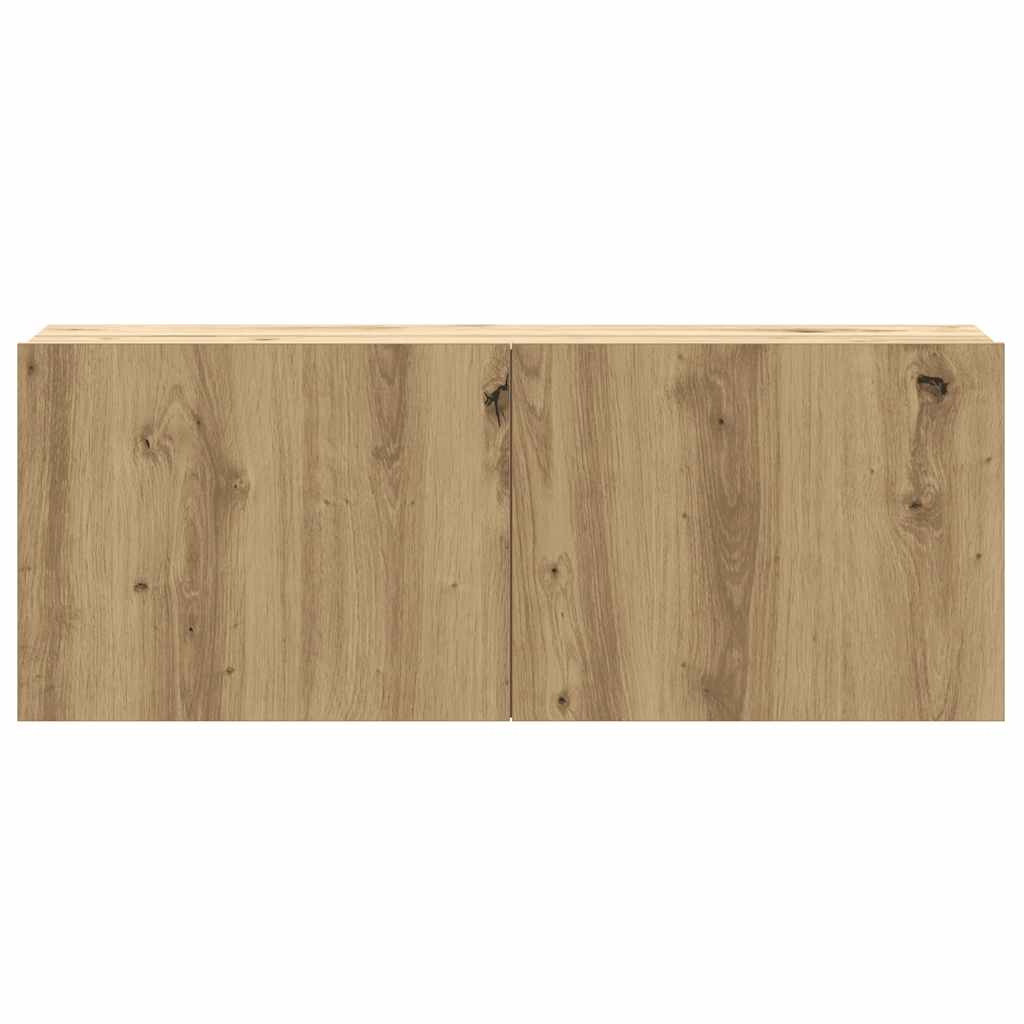6 Piece Wall Mounted TV Cabinet Set Artisan Oak Particleboard