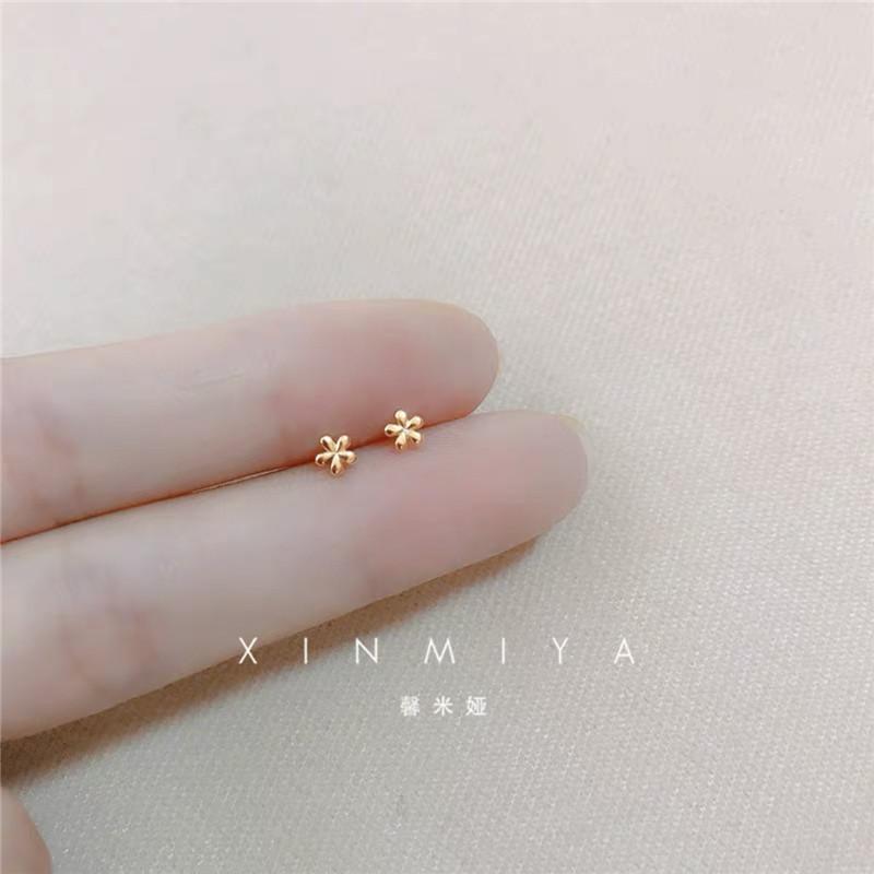 Gold Color Simple Small Butterfly Stud Earrings for Women Cute Hypoallergenic Daily Wear Ear Piercing Jewelry Wholesale