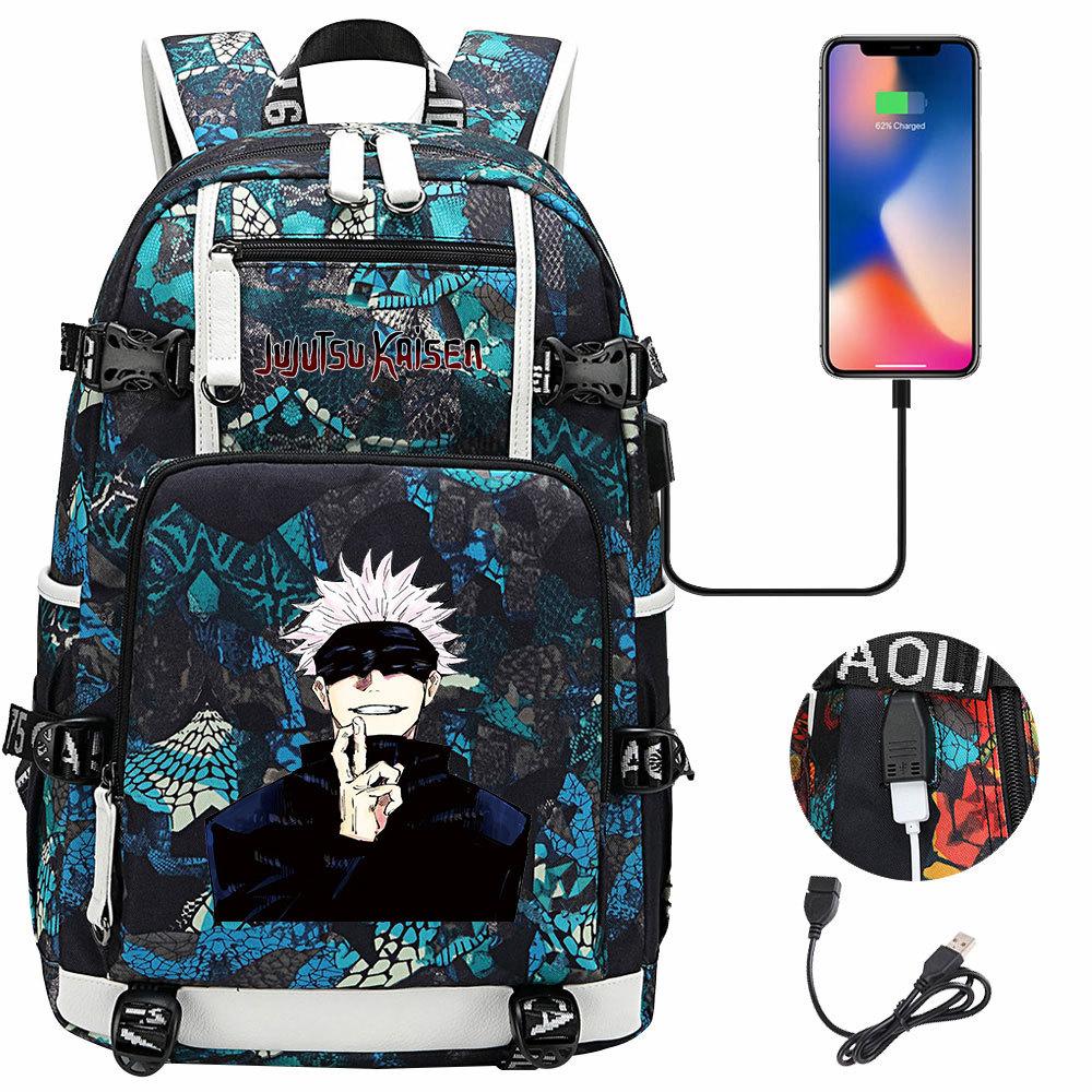 Mochila con Auriculares USB Estampados de Jujutsu Kaisen