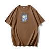 Shellsuning Oversized bavlněná trička s grafikou Muži Léto Měkké Trička s krátkým rukávem Dámská Móda Univerzální pulovry Dámské