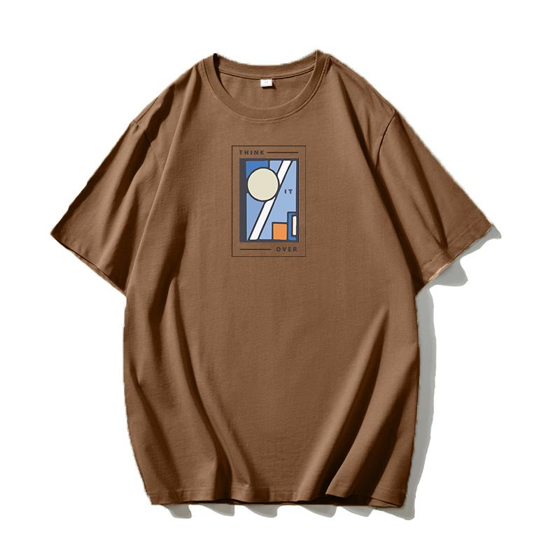 Shellsuning Oversized bavlněná trička s grafikou Muži Léto Měkké Trička s krátkým rukávem Dámská Móda Univerzální pulovry Dámské