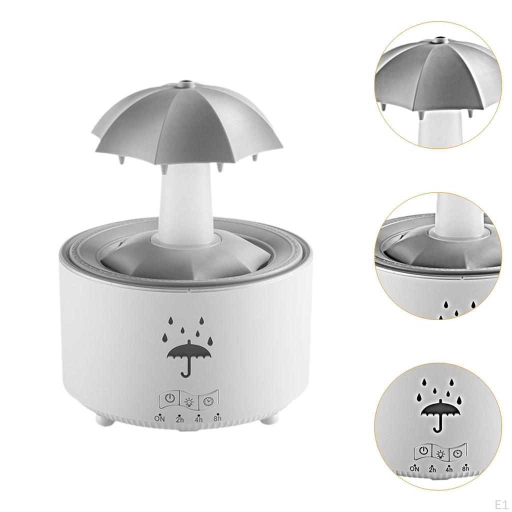 Rotating Umbrella Drop Humidifier Multipurpose for Home Tabletop Study White