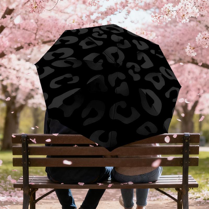 1 Stück Leopardenmuster Regenschirm-8-Rippen verstärkt, Automatisches Öffnen, Leicht & Langlebig, Niedliches Modeaccessoire für den Außenbereich, Strand oder Freizeit, Strand Schirm
