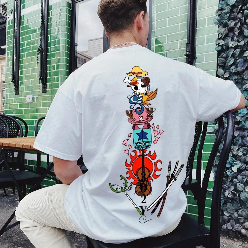 ONE PIECE Japanese Hotblooded Anime Classic Characters Sports Casual Shortsleeved Comfortable Halfsleeved Popular Slayer