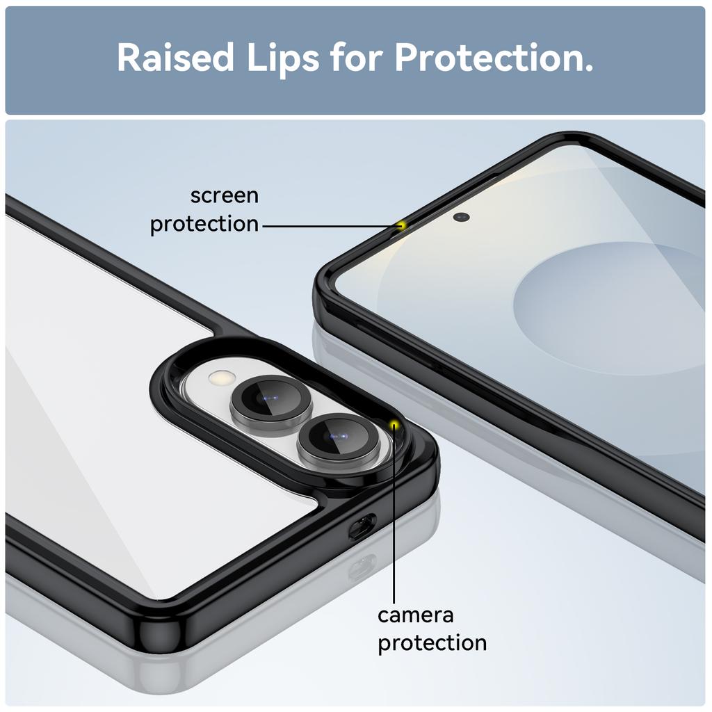For Samsung Galaxy S25 Edge/S25 Slim Case TPU+Acrylic Protective Clear Phone Cover