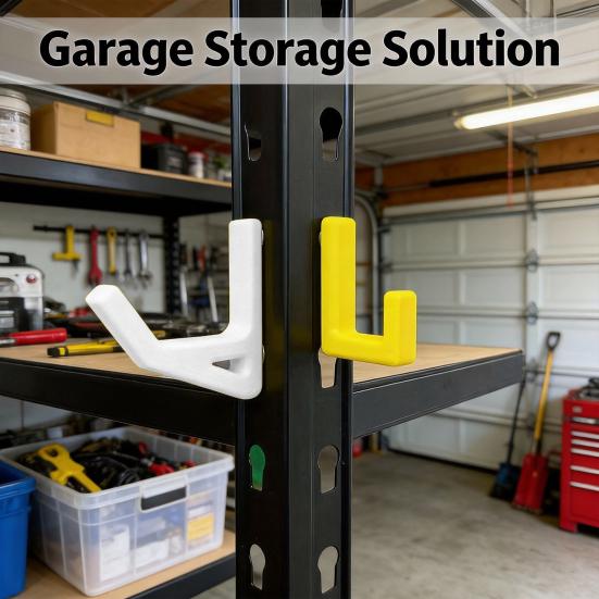 5 Pcs Garage Shelf Hook Heavy Duty Shelving Utility Hooks Workshop Organizer for Clothes Hats Garden Tools Chainsaws Cords Tools Equipment