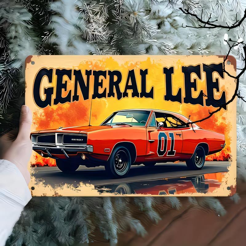 Tin Sign General  Vintage Car Metal Poster Wall Art Rustic Garage Decor American Muscle Car Sign for Bar Pub Man Cave Home Dec