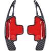 Estodian (MU) Pair Steering Wheel Shift Paddle Shifter Extension Carbon Fiber For Mustang 2015-2019