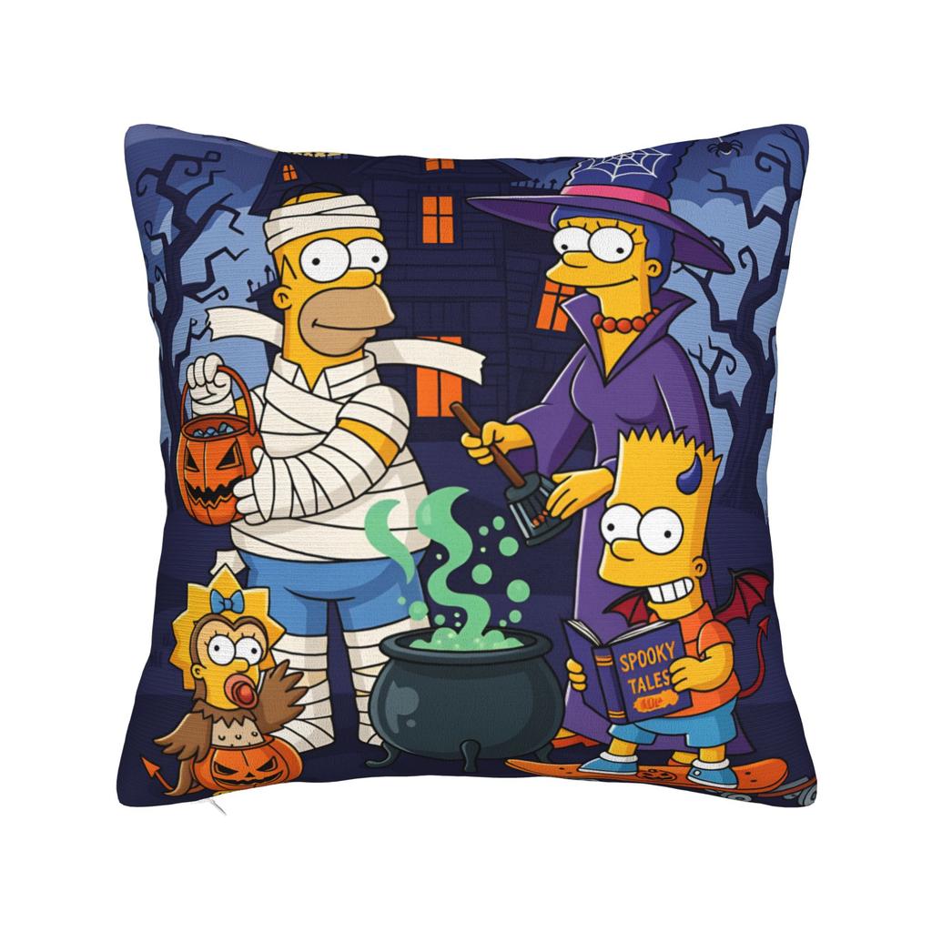 Funny SSimpsons Pop Art Quotes Pillow Case Comfy Pillow Cover For Sofa Home Decor Retro Trendy Pillowcases