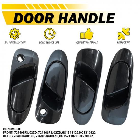 4x Car Outside Exterior Door Handle Front Rear LH+RH For 92 Honda Civic EX Sedan