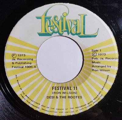 7inch Record DESI THE ROOTES Festival 11 Beautiful Jamaica 1006 Festival 1973 Jamaica Reggae Ska Dub Used
