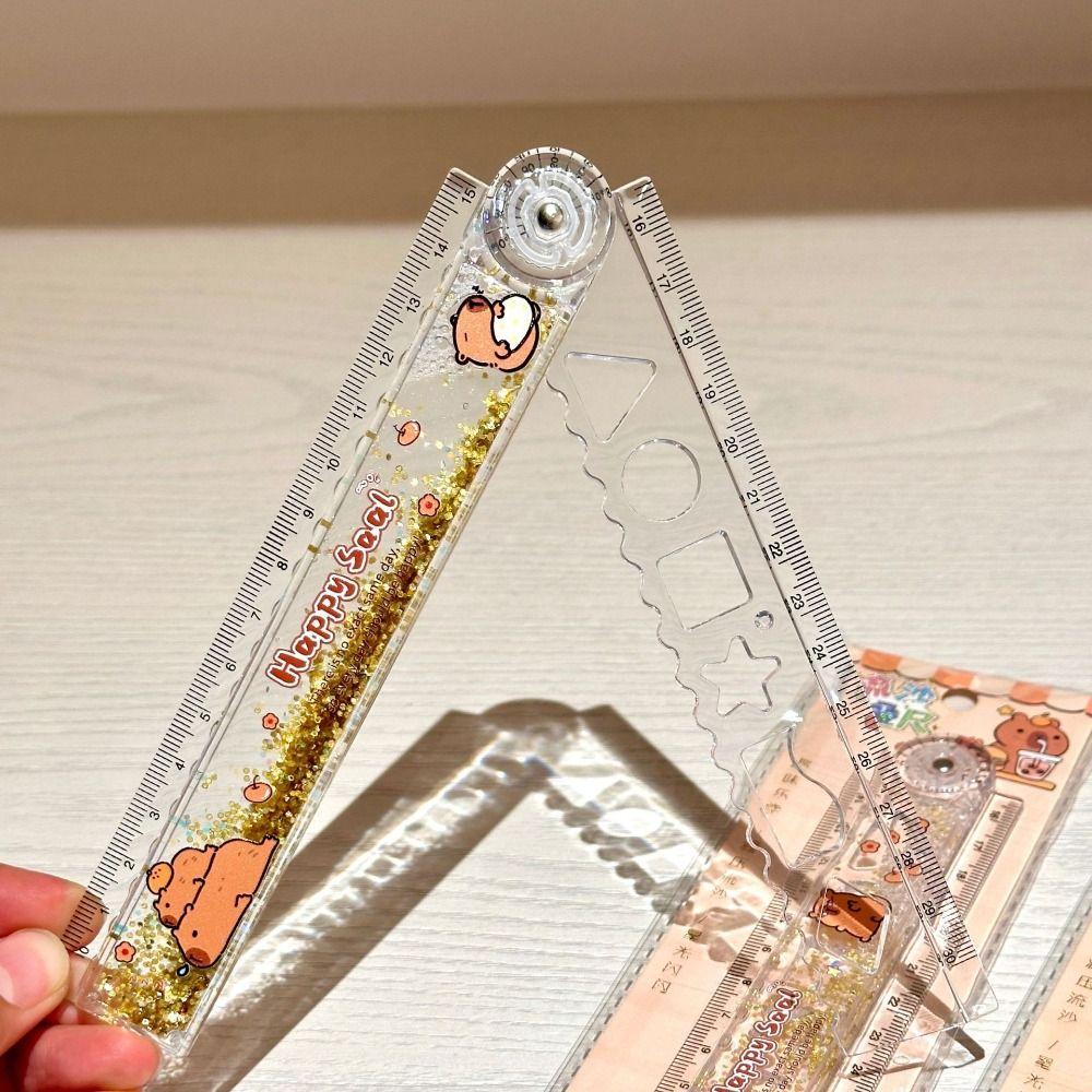 Measuring Tools Capybara Ruler Quicksand Drawing Ruler Folding Ruler  Educational Supplies