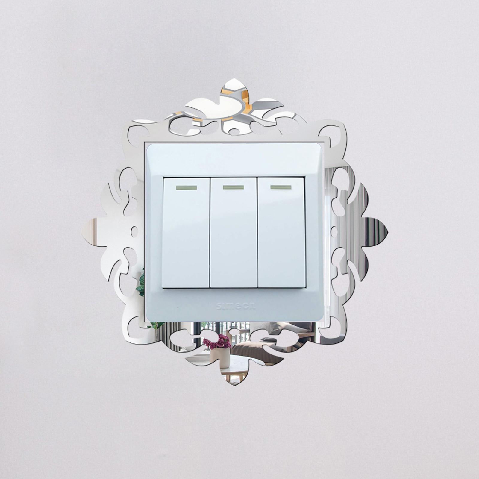 

Рамки для фотографий в стиле зеркала на стене с наклейками для домашнего декора для магазина One Size серебряный