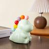 Cute Dinosaur Cream Fruit Forks Stainless Steel Safe Colorful Forks with Storage Jar for Kids