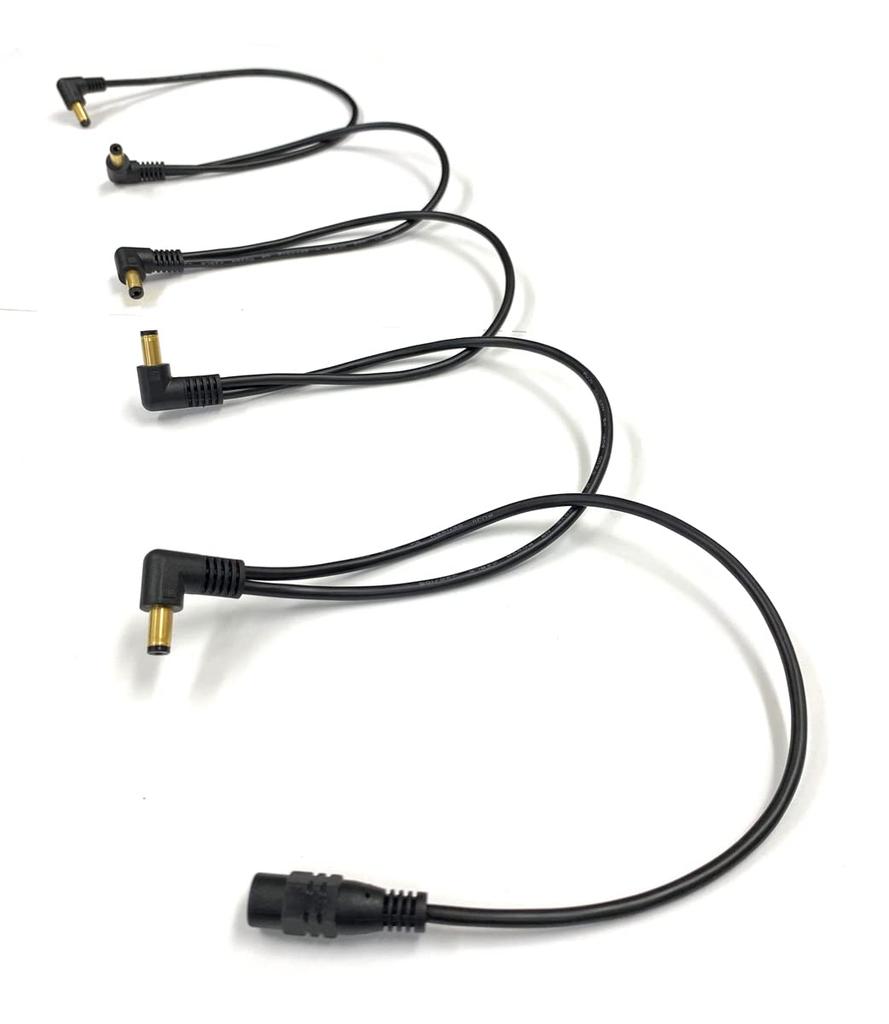 Pro Kabel LAC-DC Grenkabel for Effektpedaler (Alle ubelagte, seriekoblet 5-grenstype, L-formet plugg)