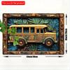 2d Flat 30*20cm, Vintage Indian Bus Wooden Wall Art, Wooden Sign for Bedroom, Living Room and Office Decor, Perfect for Room Decor, for Home, Kitchen