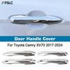 Car Decoration Door Handle Cover For Toyota Camry XV70 2017 -2024 New Chrome Car Side Trim Sticker Free Drop Shipping