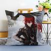 Game Genshin Diluc Cushion Cover Washable Linen Pillowcase Soft For Sofa Bed Cozy Home Room Decor