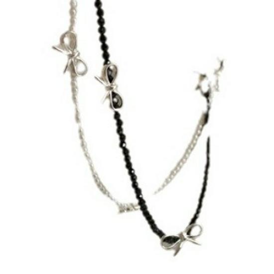 Pearl Bow Necklace: Exquisite Women's Fashion Clavicle Chain, Elegant Light Luxury Design