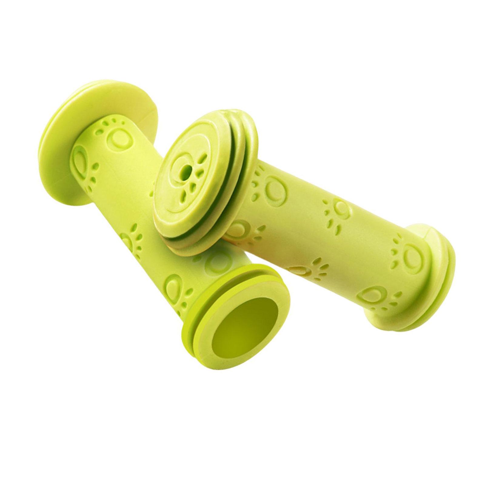 

Мягкие резиновые ручки для велосипеда, легко устанавливаемые, нескользящие, удобные ручки для детского велосипеда зелёный