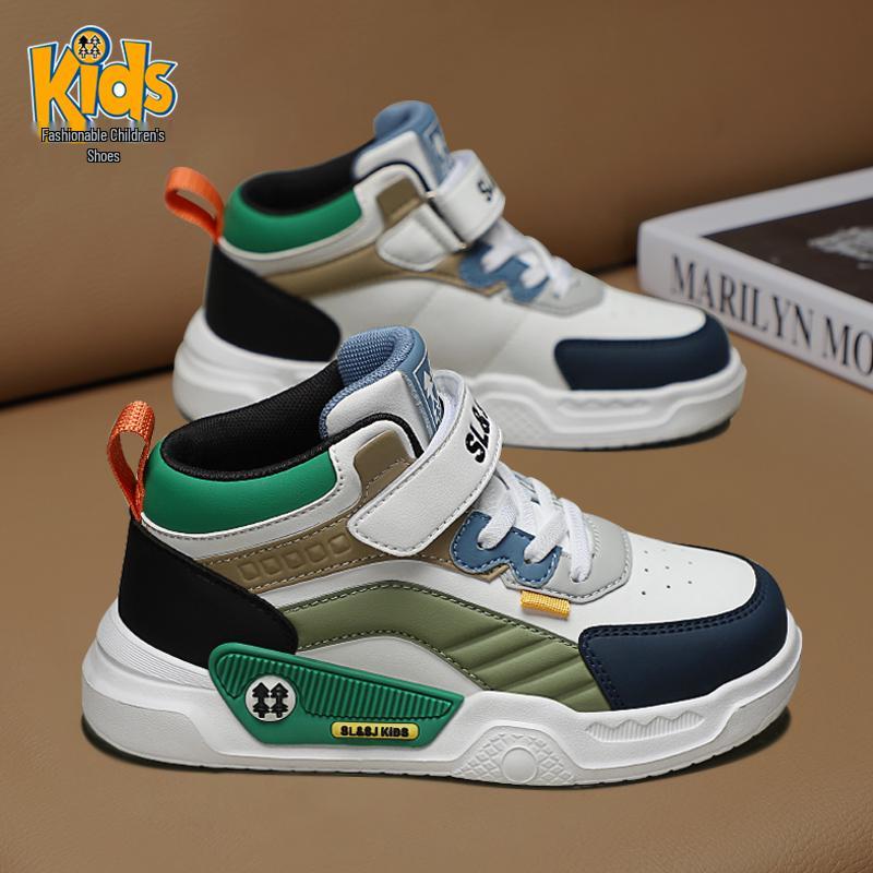 

Boys New 2025 Winter Velvet-Lined Cotton Sneakers - Kids Autumn/Winter Sports Shoes Size 40 [Insole Length 25.5 cm]