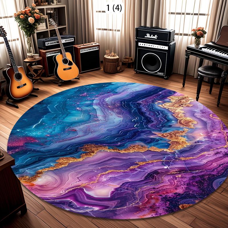 Round Rugs Luxurious Patterns Living Room Bedroom Carpets Non-slip Child Playroom Floor Mat Home Decor Gift Soft Table Carpets