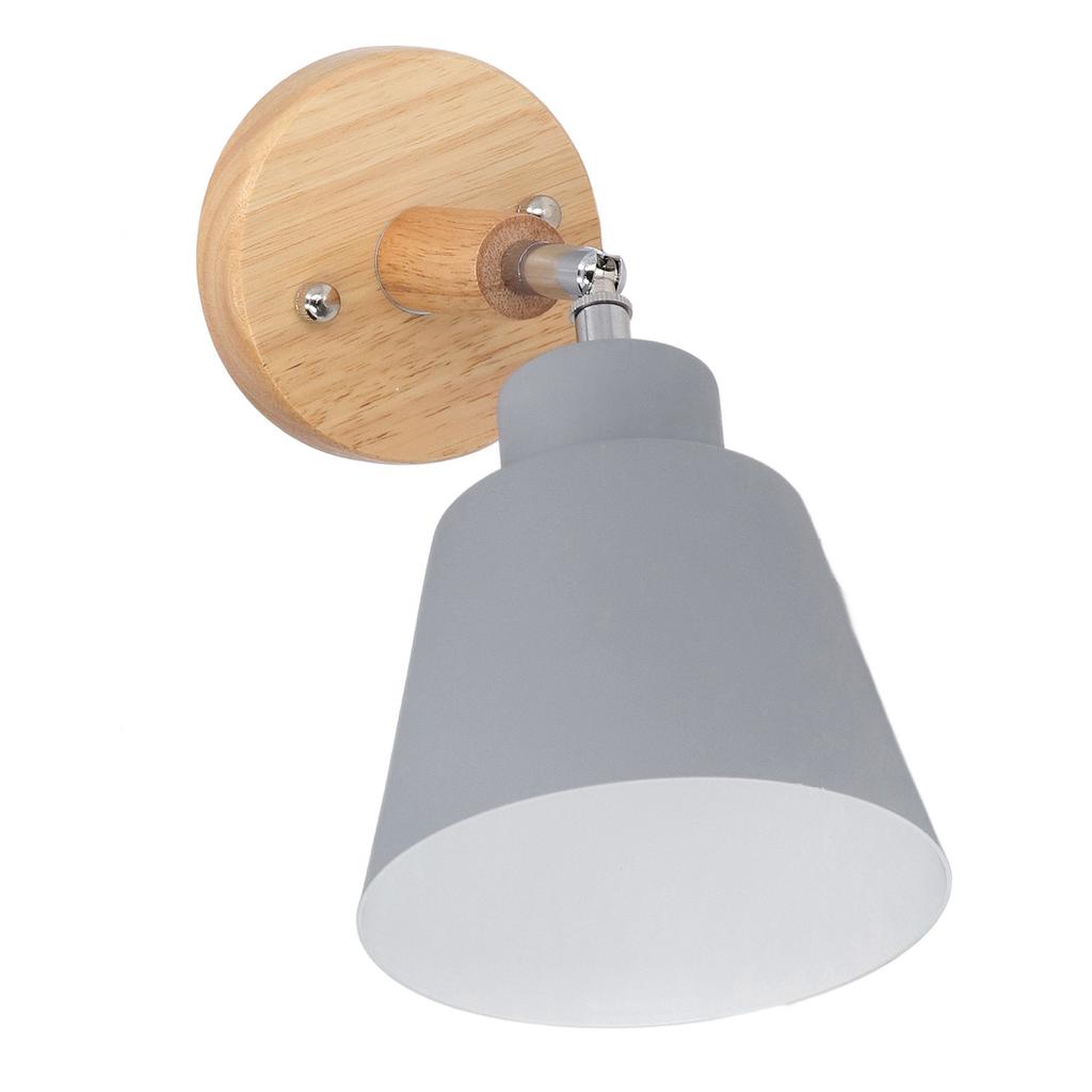 Wall Sconces Modern Minimalist Style Wood Art Decorative Grey Wall Light with Plug Switch for Bar