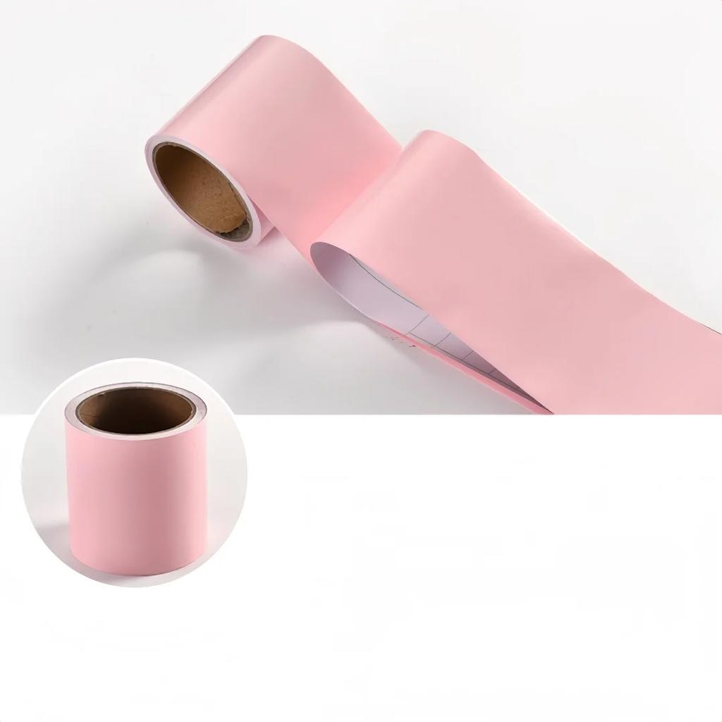 1PC 5m/196.85inch PVC Self-adhesive Baseboard Waterproof Wall Sticker Window Sill Door Frame Edge Wrapping Renovation Decorative