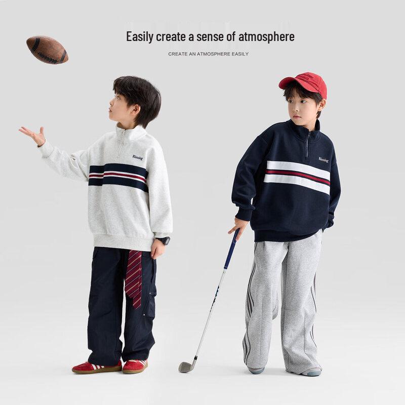 Boys  Half-Button Stand Collar Sweatshirt 120