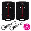2X Silicone Car Key Fob Cover Case Holder Keychain For Chevrolet Colorado Silverado Gmc Sierra 1500 2500Hd 3500Hd Canyon