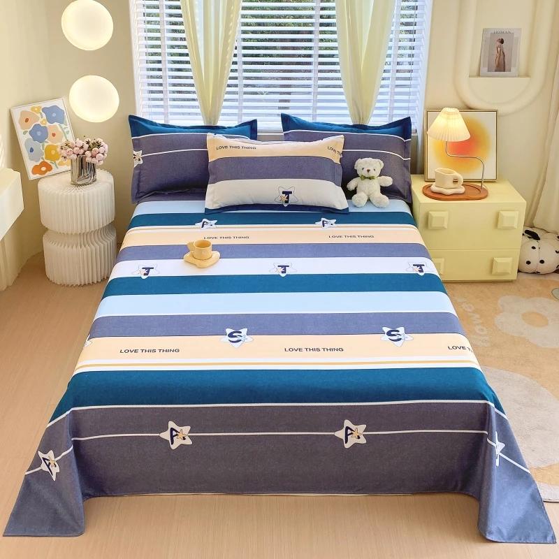 Geometric Patterns Bed Sheet Set 3Pcs Household Bedspread Pillowcases Fashion Skin-friendly Comfortable Breathable Bedding Set