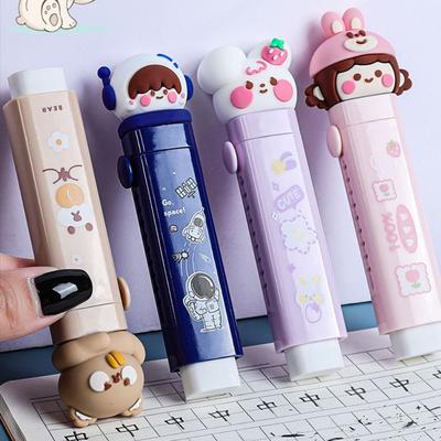 Push-Pull-Design, Tier-Radiergummis, austauschbares Kern-Korrekturwerkzeug, kreative Gummi-Radiergummis für Studenten