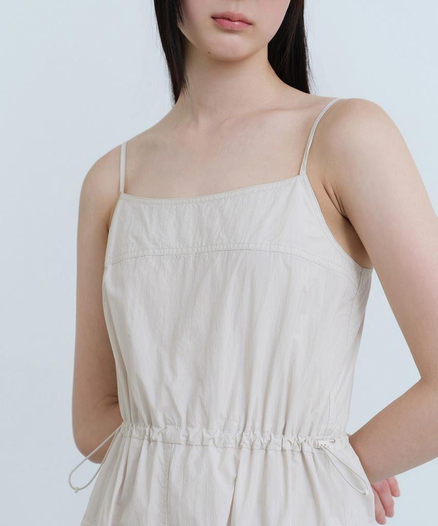 Musinsa Standard Woman Women'S Nylon Sleeveless Cargo Dress [Dusty Cream]